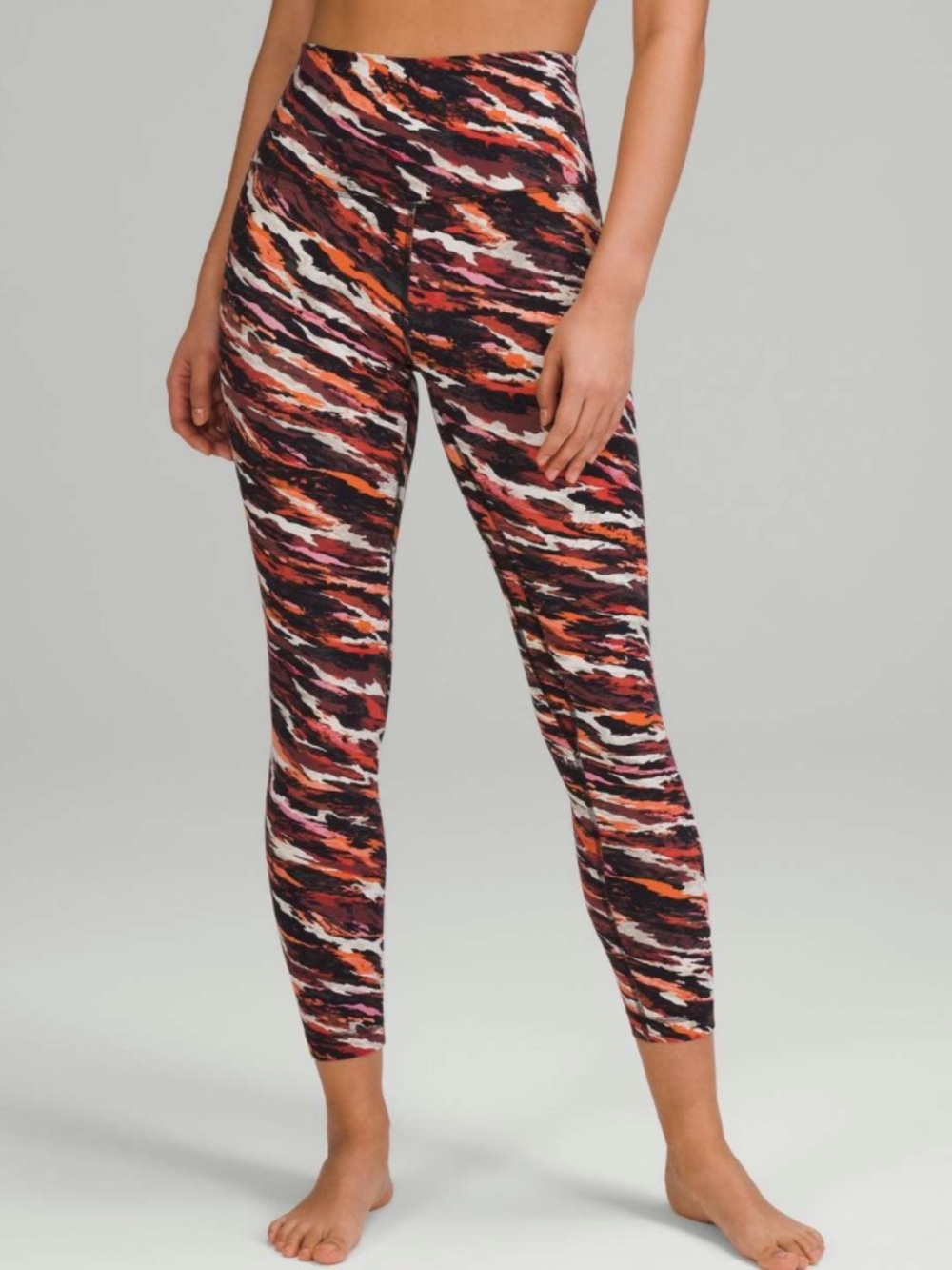 Lululemon Lunar New Year Align High Rise 25” Tiger Tide Smoky Red Multi Gold 4